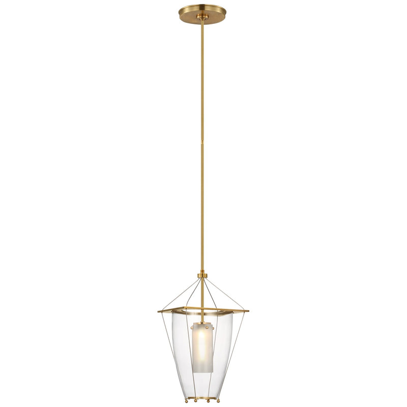 Visual Comfort Signature RB 5090AB-CG LED Lantern, Antique Brass
