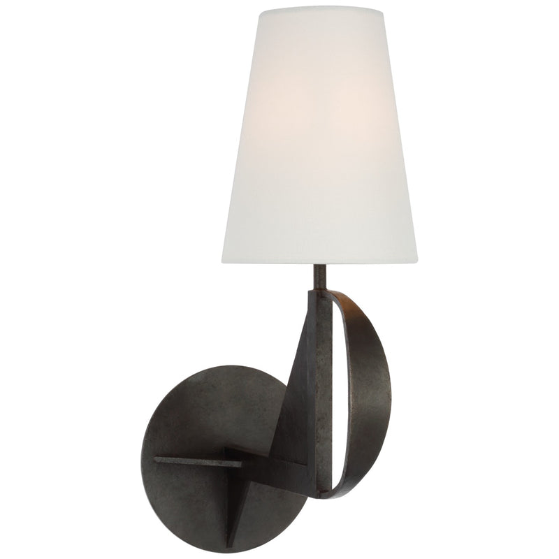 Visual Comfort Signature TOB 2422AI-L LED Wall Sconce, Aged Iron