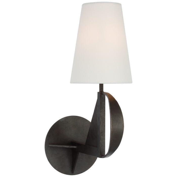 Visual Comfort Signature TOB 2422AI-L LED Wall Sconce, Aged Iron