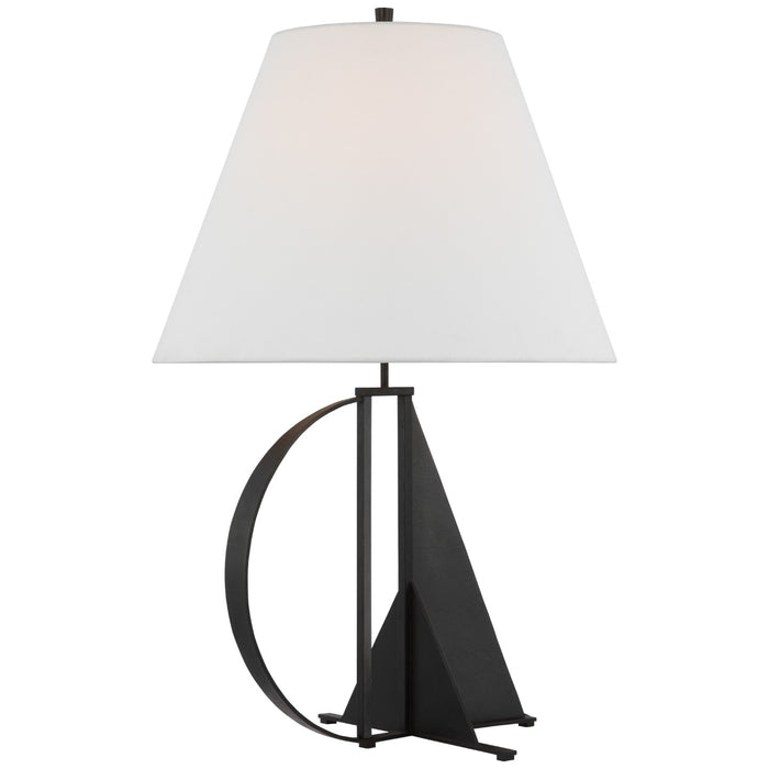 Visual Comfort Signature TOB 3422AI-L LED Table Lamp, Aged Iron