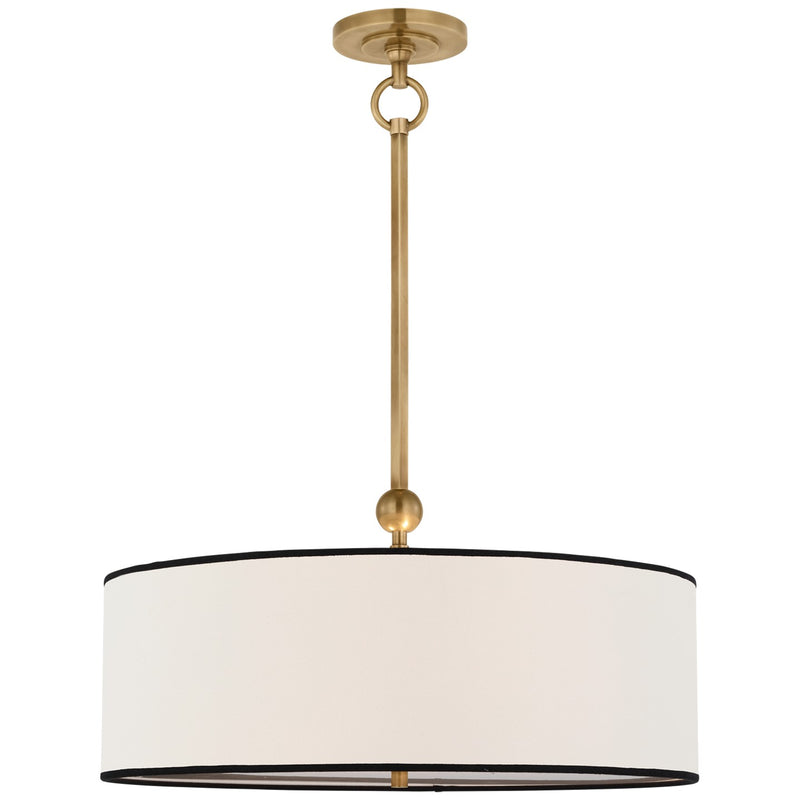 Visual Comfort Signature TOB 5011HAB-L/BT Two Light Pendant, Hand-Rubbed Antique Brass