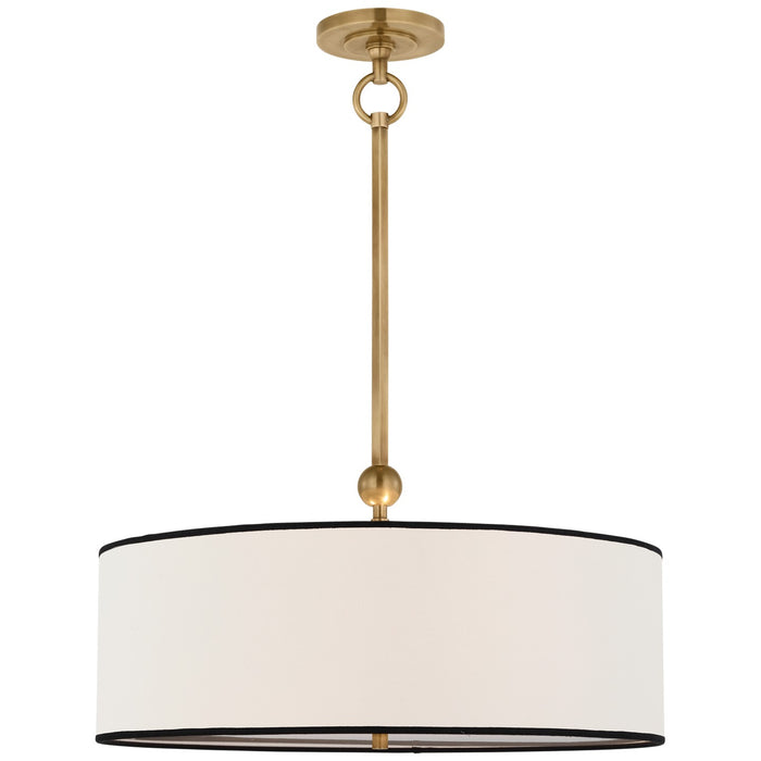 Visual Comfort Signature TOB 5011HAB-L/BT Two Light Pendant, Hand-Rubbed Antique Brass