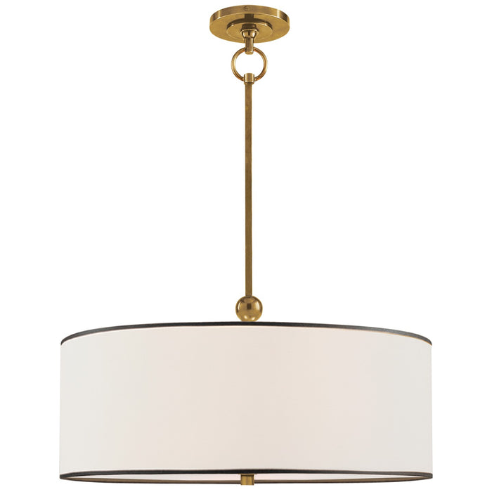 Visual Comfort Signature TOB 5011HAB-L/BT Two Light Pendant, Hand-Rubbed Antique Brass