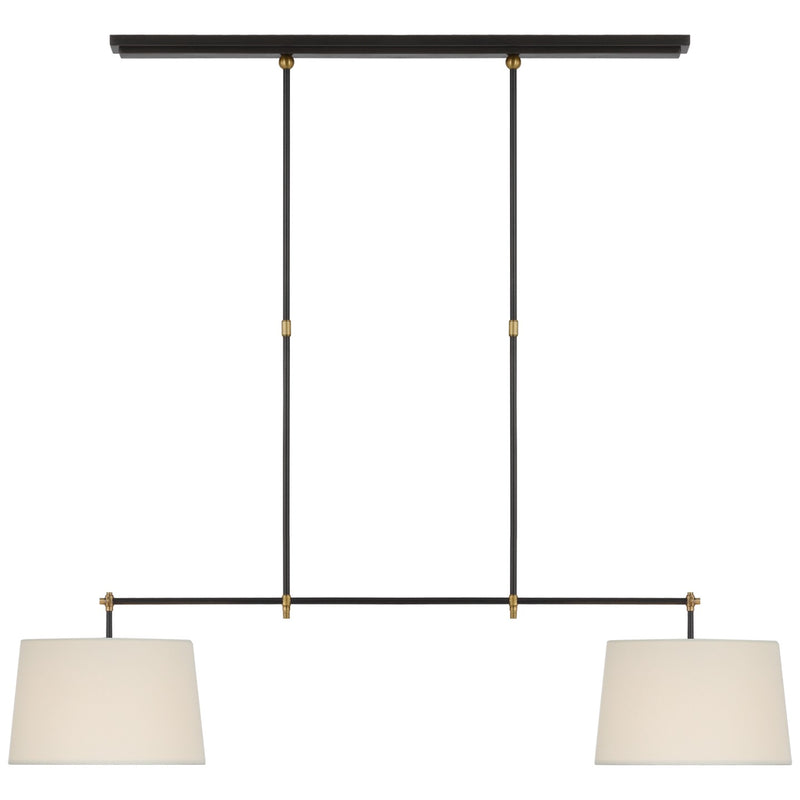 Visual Comfort Signature TOB 5047BZ/HAB-L LED Billiard, Bronze and Hand-Rubbed Antique Brass
