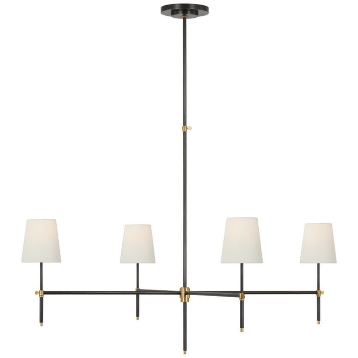 Visual Comfort Signature TOB 5195BZ/HAB-L LED Chandelier, Bronze and Hand-Rubbed Antique Brass