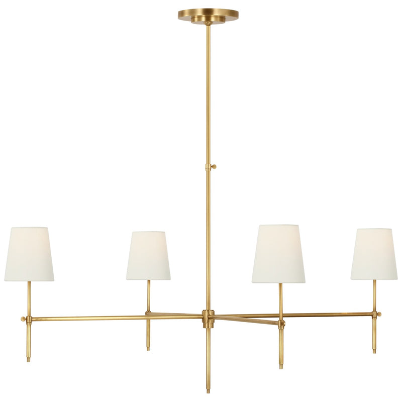 Visual Comfort Signature TOB 5195HAB-L LED Chandelier, Hand-Rubbed Antique Brass