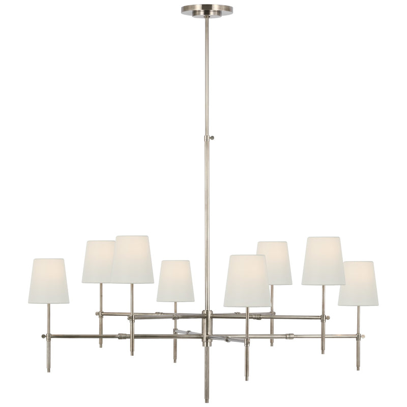 Visual Comfort Signature TOB 5197AN-L LED Chandelier, Antique Nickel