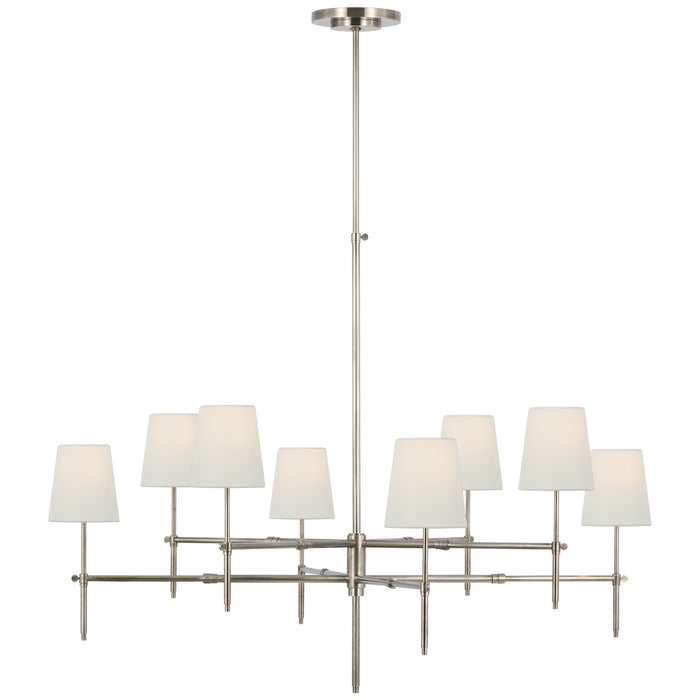 Visual Comfort Signature TOB 5197AN-L LED Chandelier, Antique Nickel