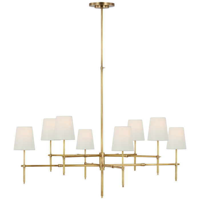 Visual Comfort Signature TOB 5197HAB-L LED Chandelier, Hand-Rubbed Antique Brass