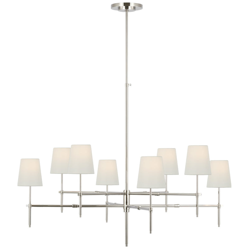 Visual Comfort Signature TOB 5197PN-L LED Chandelier, Polished Nickel