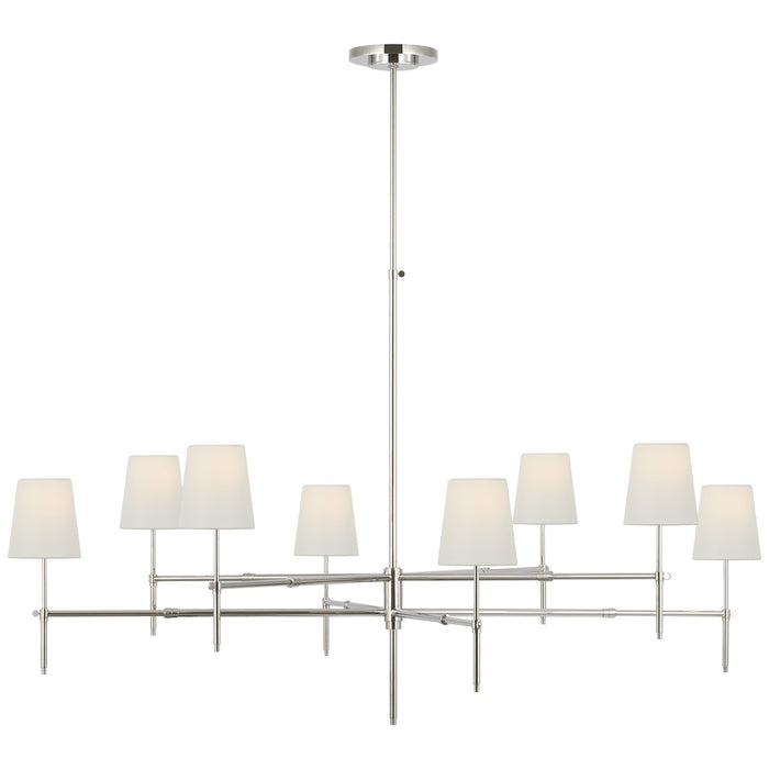 Visual Comfort Signature TOB 5198PN-L LED Chandelier, Polished Nickel