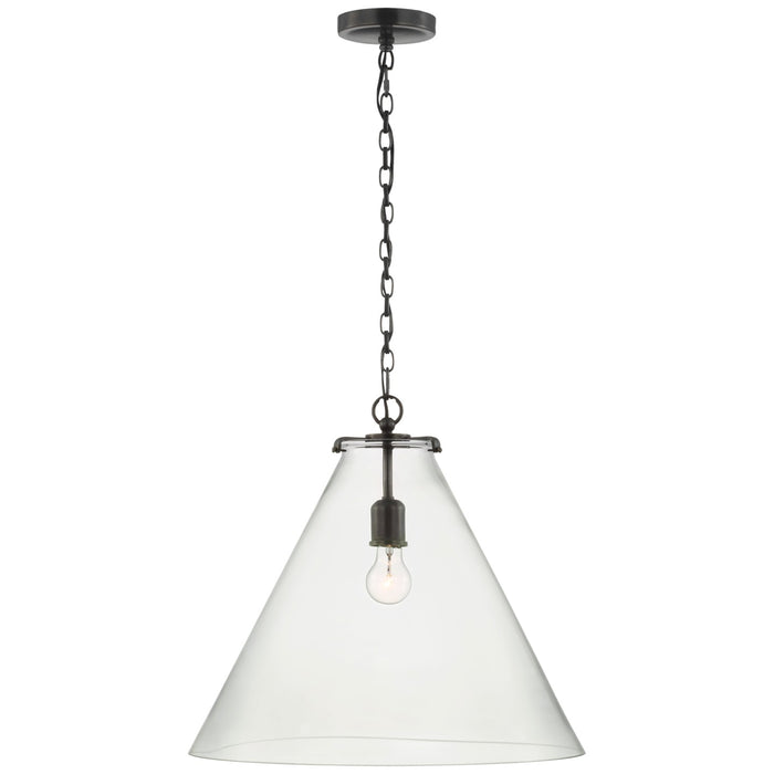 Visual Comfort Signature TOB 5227BZ/G6-CG LED Pendant, Bronze
