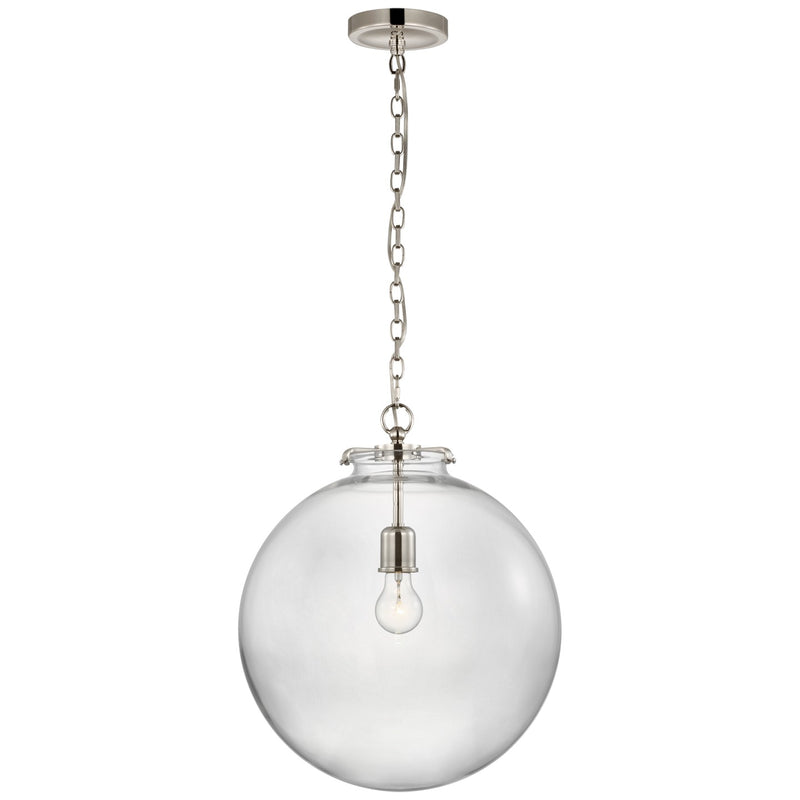 Visual Comfort Signature TOB 5227PN/G4-CG LED Pendant, Polished Nickel