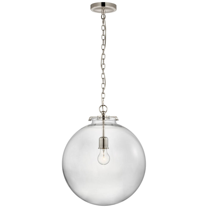 Visual Comfort Signature TOB 5227PN/G4-CG LED Pendant, Polished Nickel