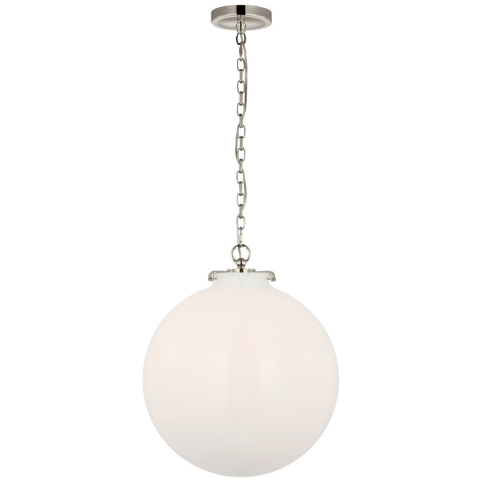 Visual Comfort Signature TOB 5227PN/G4-WG LED Pendant, Polished Nickel