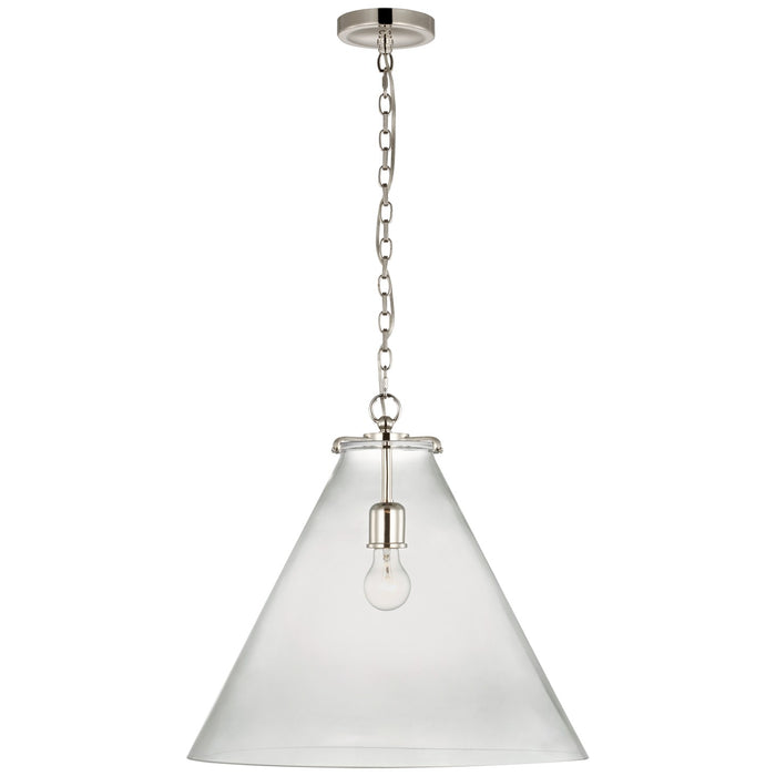 Visual Comfort Signature TOB 5227PN/G6-CG LED Pendant, Polished Nickel