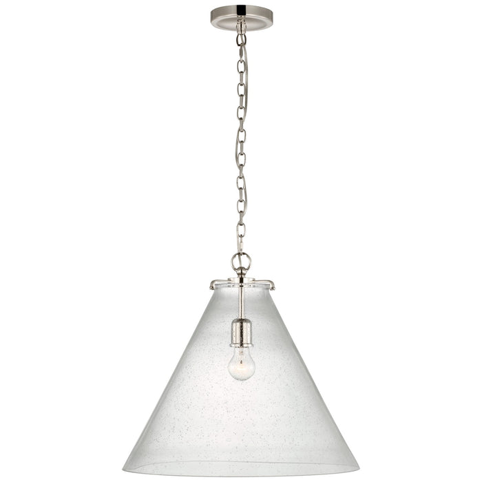 Visual Comfort Signature TOB 5227PN/G6-SG LED Pendant, Polished Nickel