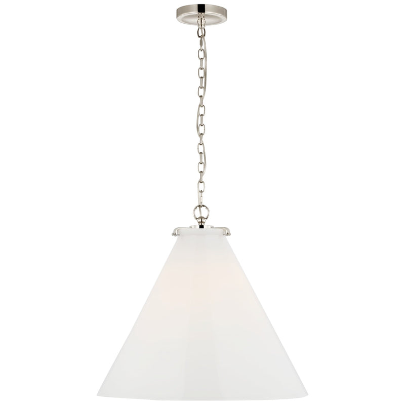 Visual Comfort Signature TOB 5227PN/G6-WG LED Pendant, Polished Nickel
