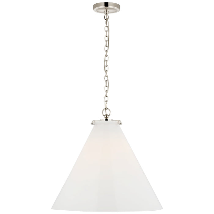 Visual Comfort Signature TOB 5227PN/G6-WG LED Pendant, Polished Nickel