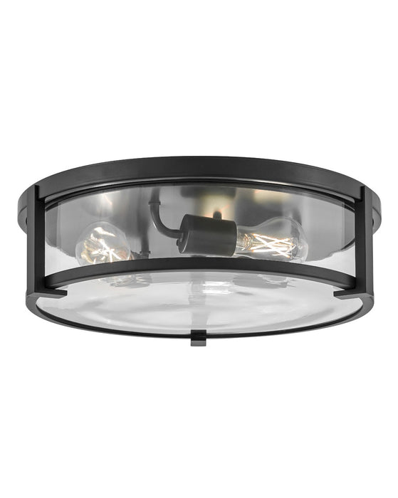 Hinkley 3243BK-CL LED Flush Mount, Black