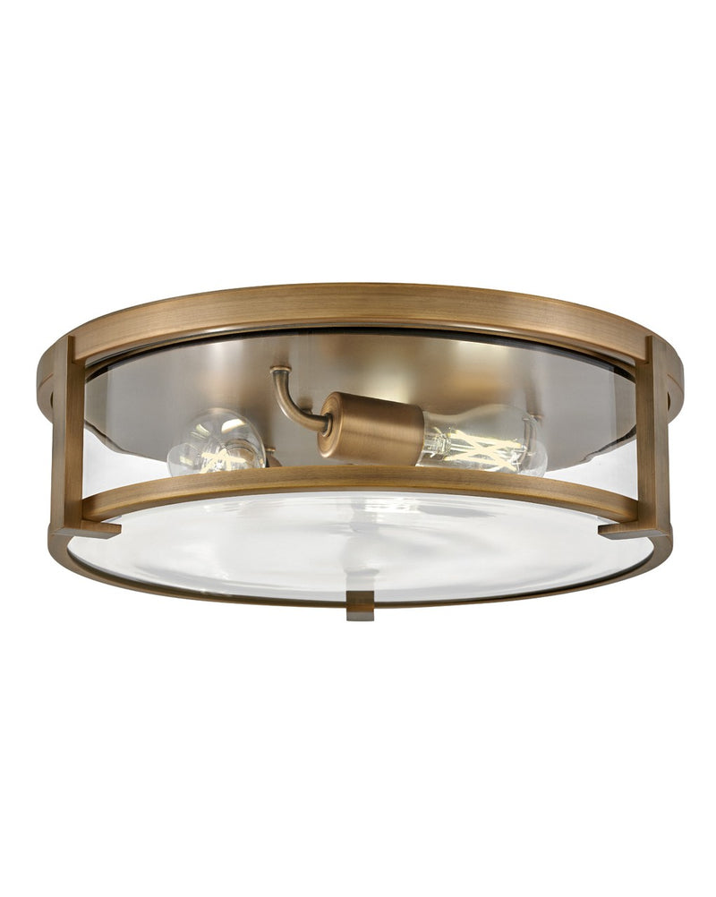 Hinkley 3243BR-CL LED Flush Mount, Brushed Bronze