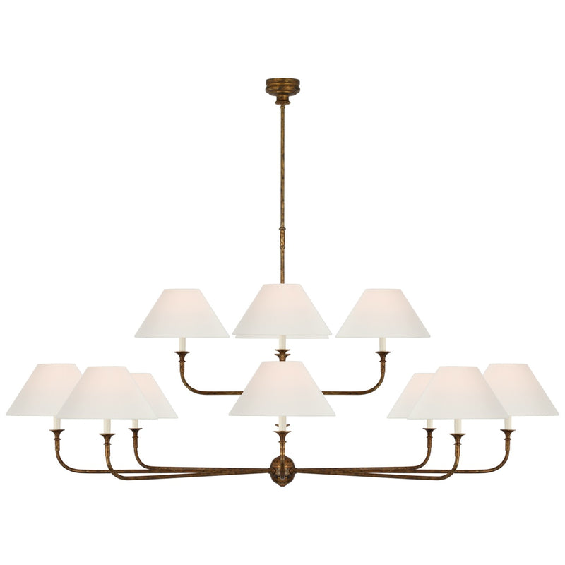 Visual Comfort Signature TOB 5458AG-L LED Chandelier, Antique Gild