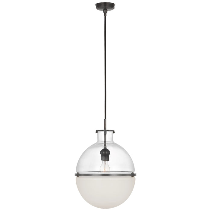 Visual Comfort Signature TOB 5486BZ-CG/WG LED Pendant, Bronze
