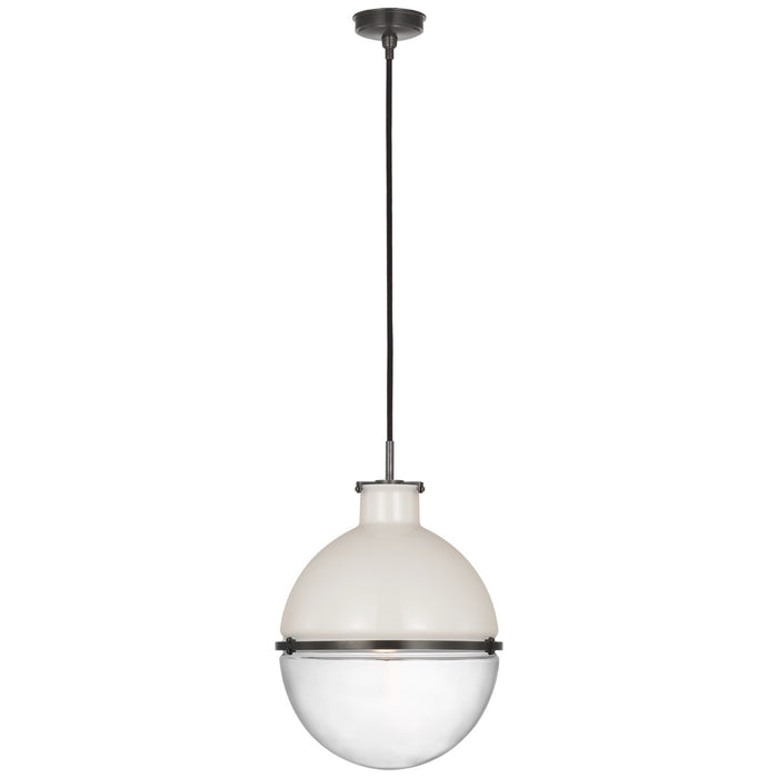 Visual Comfort Signature TOB 5486BZ-WG/CG LED Pendant, Bronze