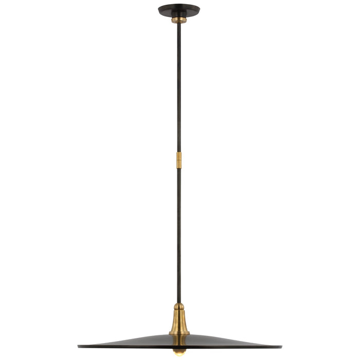 Visual Comfort Signature TOB 5492HAB/BZ-BZ LED Pendant, Hand-Rubbed Antique Brass and Bronze