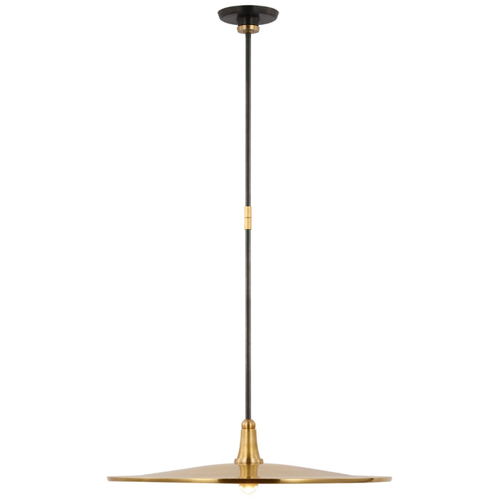 Visual Comfort Signature TOB 5492HAB/BZ-HAB LED Pendant, Hand-Rubbed Antique Brass and Bronze