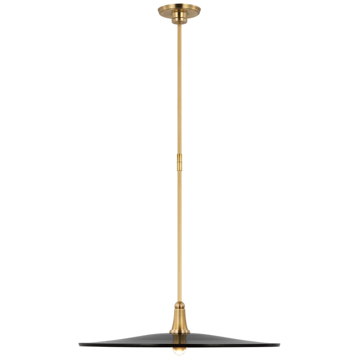 Visual Comfort Signature TOB 5492HAB-BZ LED Pendant, Hand-Rubbed Antique Brass