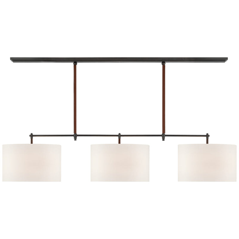 Visual Comfort Signature TOB 5586BZ/SDL-L LED Billiard, Bronze and Saddle Leather