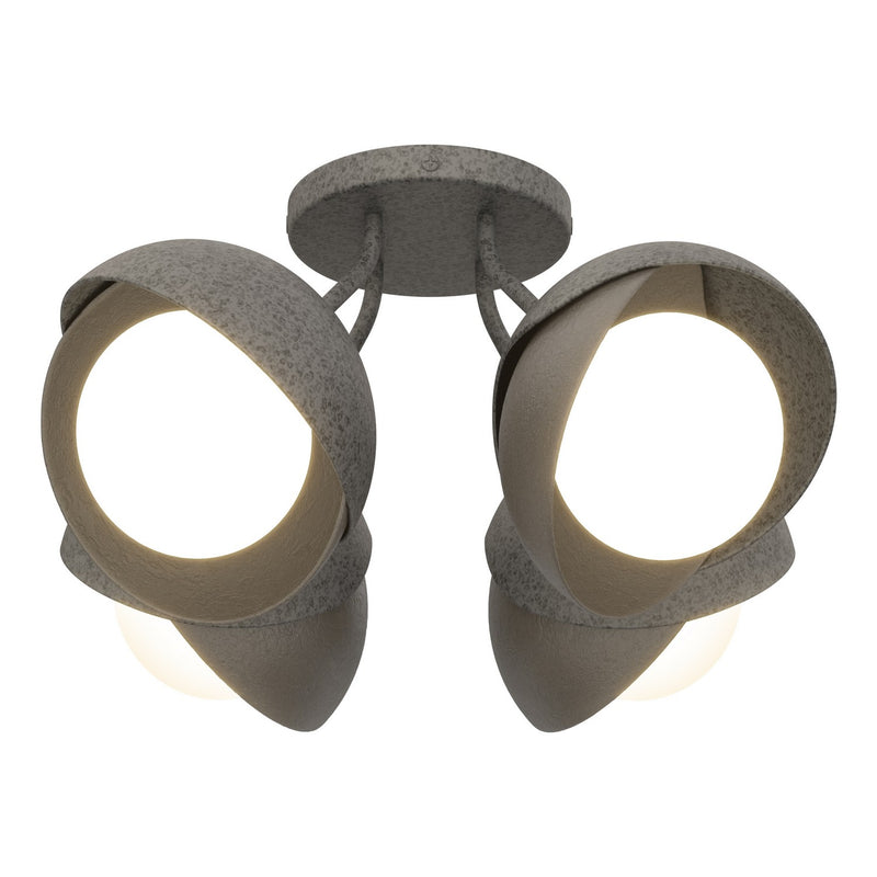 Hubbardton Forge 121376-SKT-20-07-GG0711 Four Light Semi-Flush Mount, Natural Iron