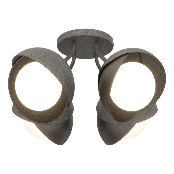Hubbardton Forge 121376-SKT-20-14-GG0711 Four Light Semi-Flush Mount, Natural Iron
