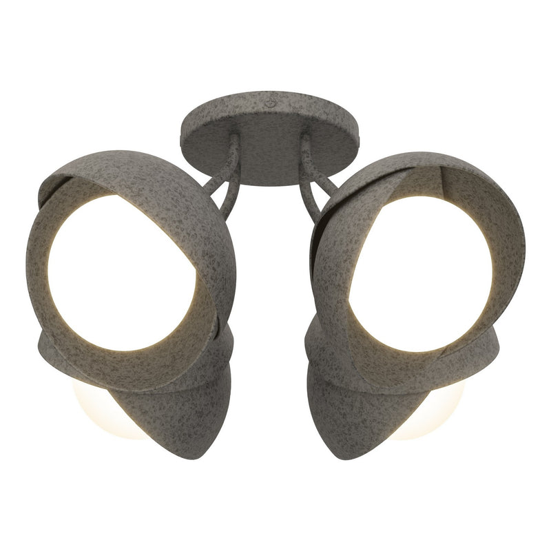 Hubbardton Forge 121376-SKT-20-20-GG0711 Four Light Semi-Flush Mount, Natural Iron