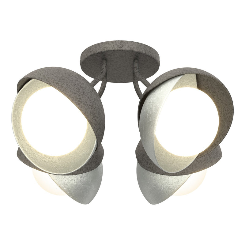 Hubbardton Forge 121376-SKT-20-82-GG0711 Four Light Semi-Flush Mount, Natural Iron