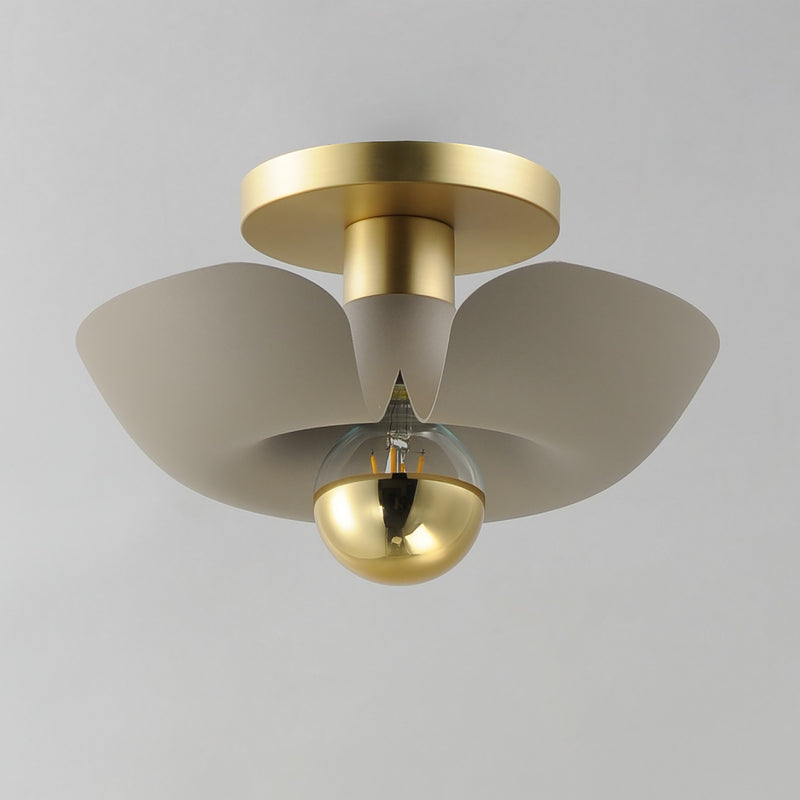 Maxim 11390SGSBR LED Flush Mount, Silver Gold / Satin Brass