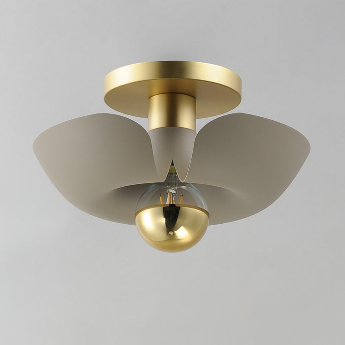 Maxim 11390SGSBR LED Flush Mount, Silver Gold / Satin Brass