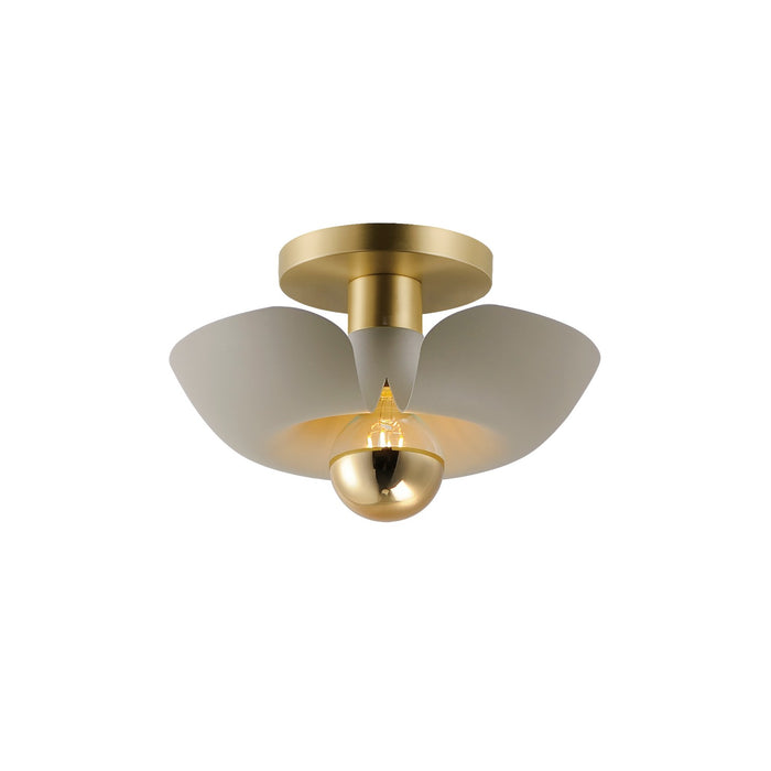 Maxim 11390SGSBR LED Flush Mount, Silver Gold / Satin Brass