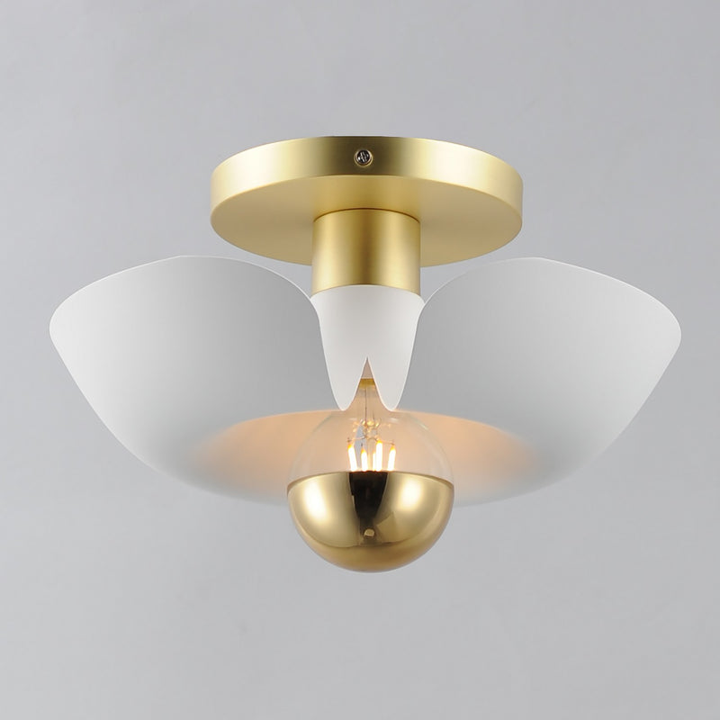 Maxim 11390WTSBR LED Flush Mount, White/Satin Brass
