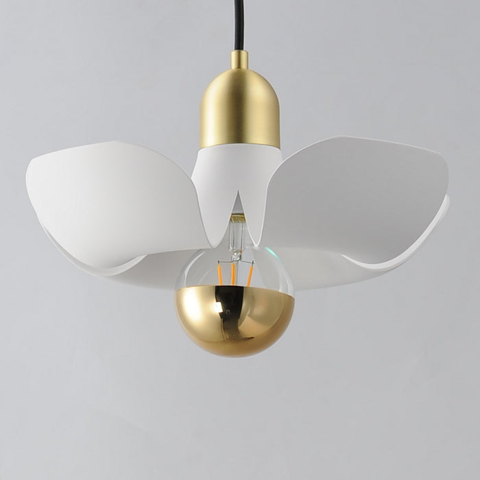 Maxim 11391WTSBR LED Pendant, White/Satin Brass