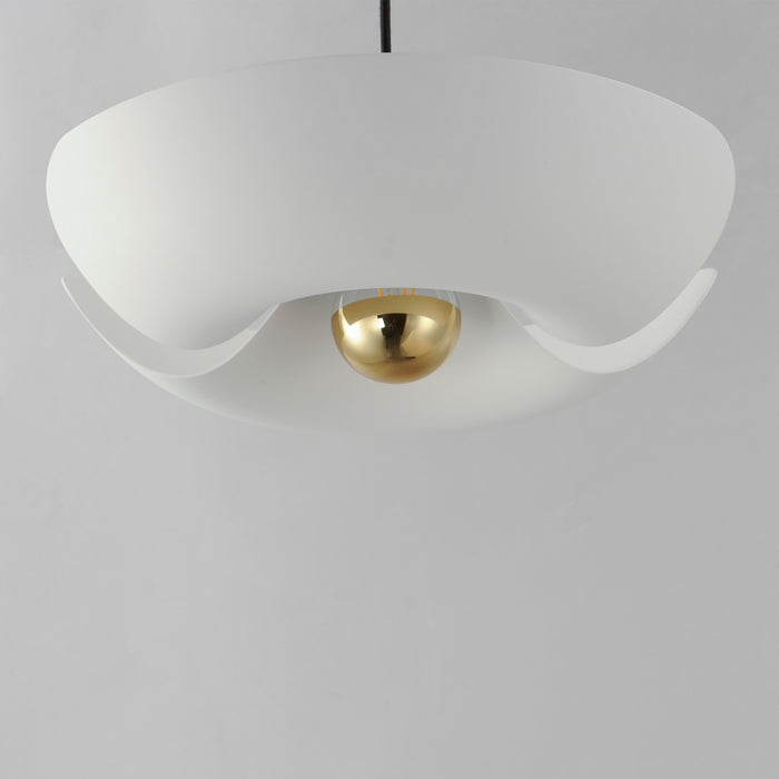 Maxim 11392WTSBR LED Pendant, White/Satin Brass