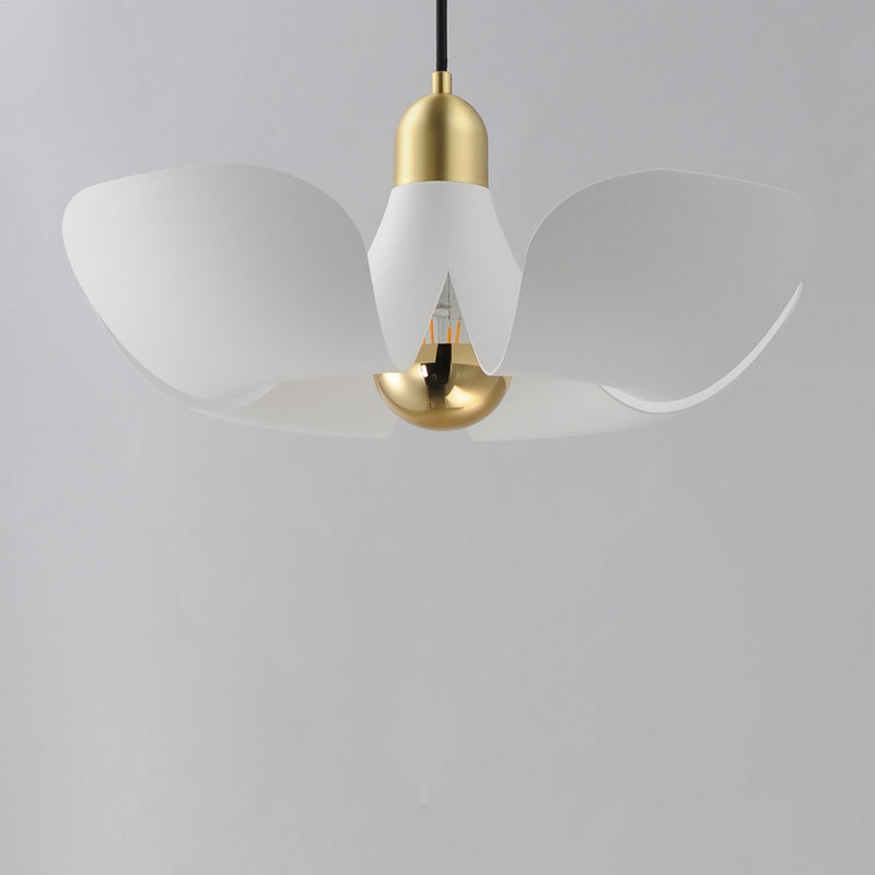 Maxim 11394WTSBR LED Pendant, White/Satin Brass