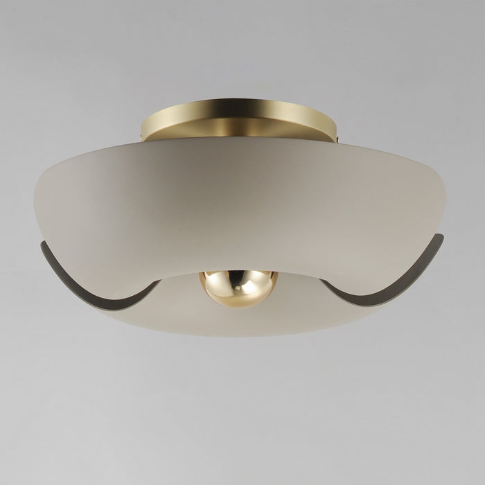 Maxim 11399SGSBR LED Flush Mount, Silver Gold / Satin Brass