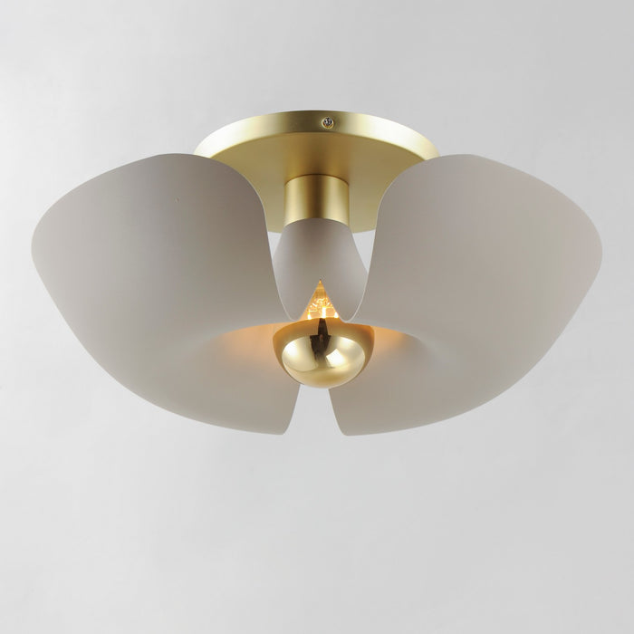 Maxim 11399SGSBR LED Flush Mount, Silver Gold / Satin Brass