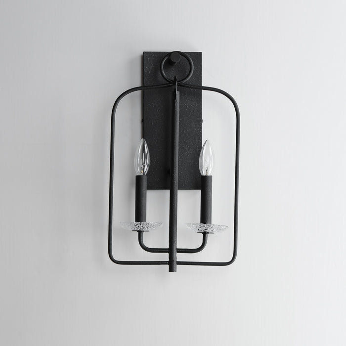 Maxim 12322TCAR Two Light Wall Sconce, Anthracite