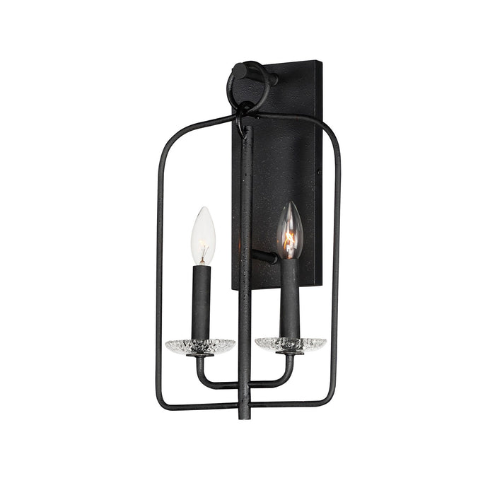 Maxim 12322TCAR Two Light Wall Sconce, Anthracite