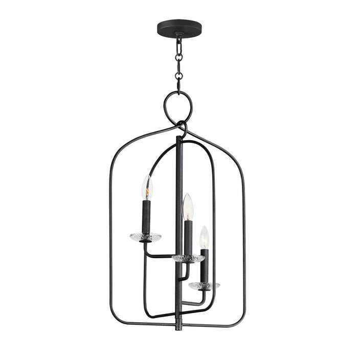 Maxim 12323TCAR Three Light Pendant, Anthracite