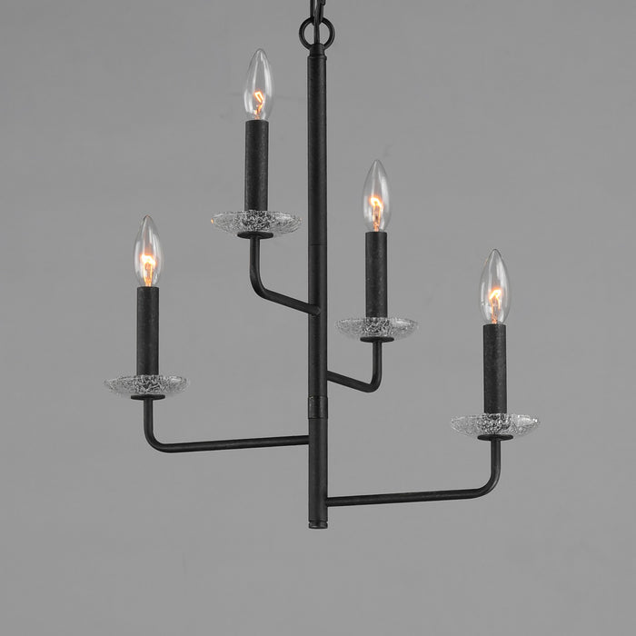 Maxim 12324TCAR Four Light Chandelier, Anthracite