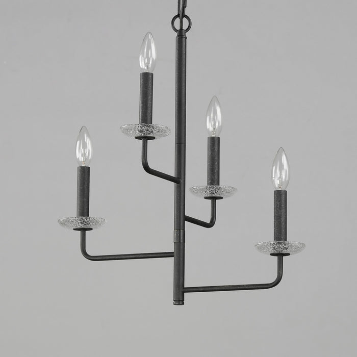 Maxim 12324TCAR Four Light Chandelier, Anthracite